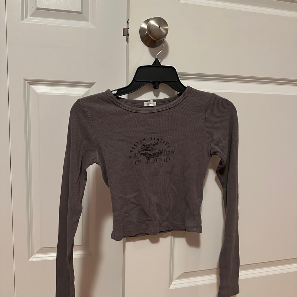 Garage Long Sleeve Crop Top